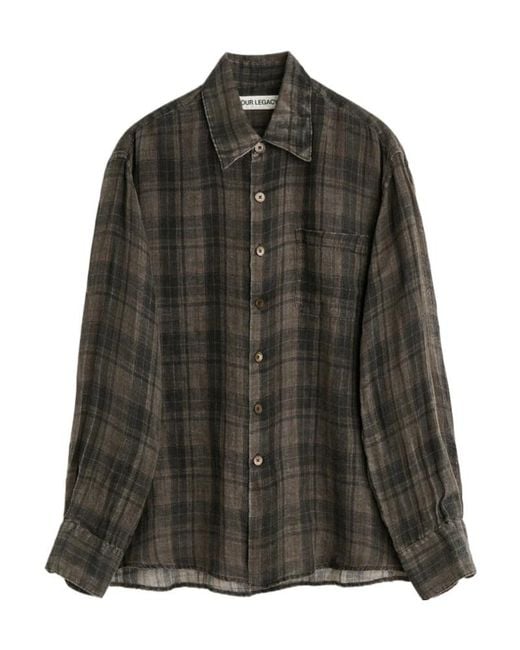 Our Legacy Green Casual Shirts for men