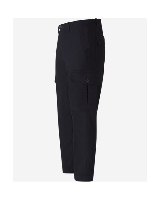 Incotex Blue Cargo Flannel Trousers for men