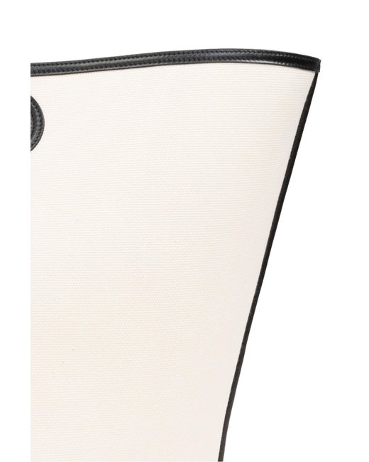Alaïa White Large Folded Canvas Tote Bag