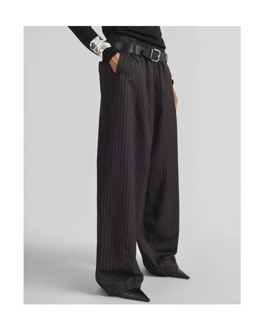 Frankie Shop Black Casual Pants With Elastic Waistband