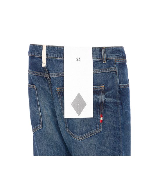 AMISH Blue Belt Loop Jeans for men