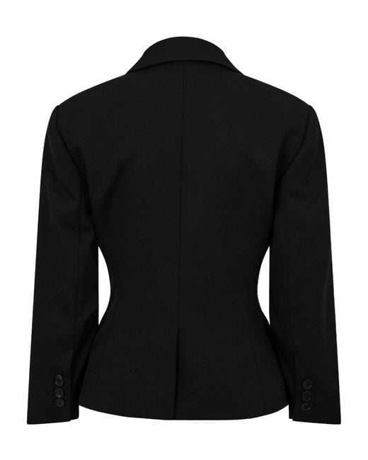 Versace Black Waist-Hugging Single- Suit Jacket