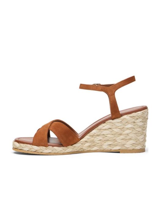 Stuart Weitzman Brown Dayna Espadrille Wedge