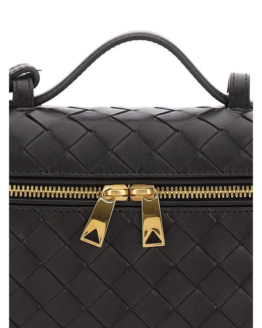 Bottega Veneta Black Zippered Shoulder Bag