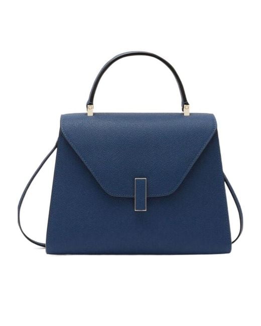 Valextra Blue Iside Medium Tote Bag