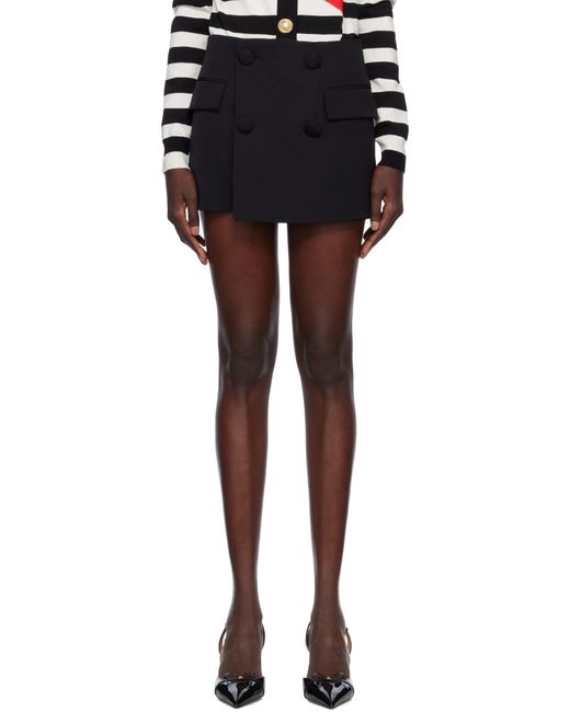 Balmain Black Gabardine Shorts