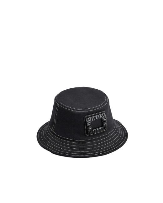 Roger Vivier Black Viv' Skate Bucket Hat