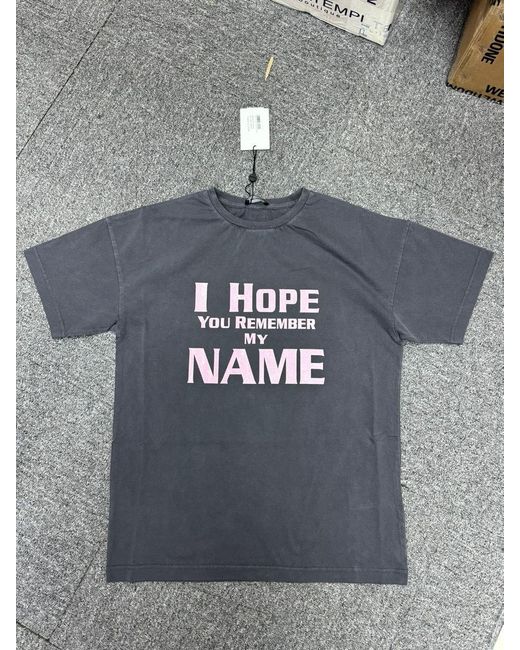 we11done Gray Lettering T-Shirt