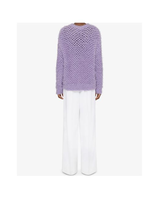 Givenchy Purple 4G Openwork Sweater