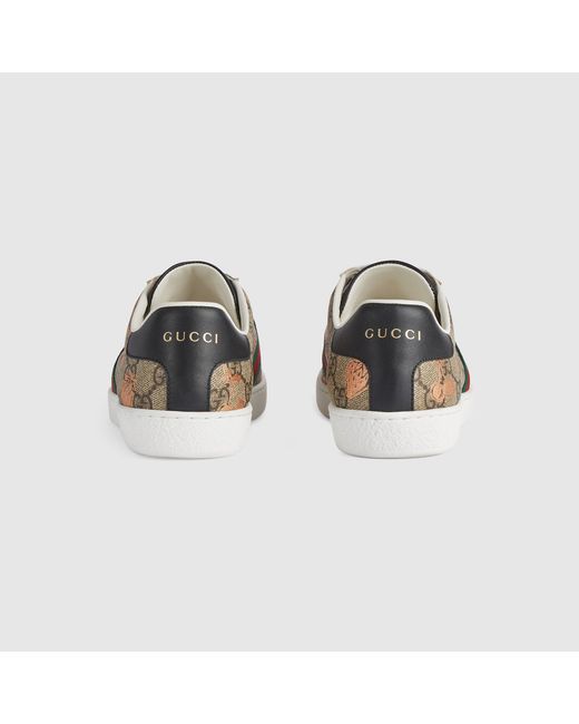 Gucci Brown Ace Berry-Print Sneakers