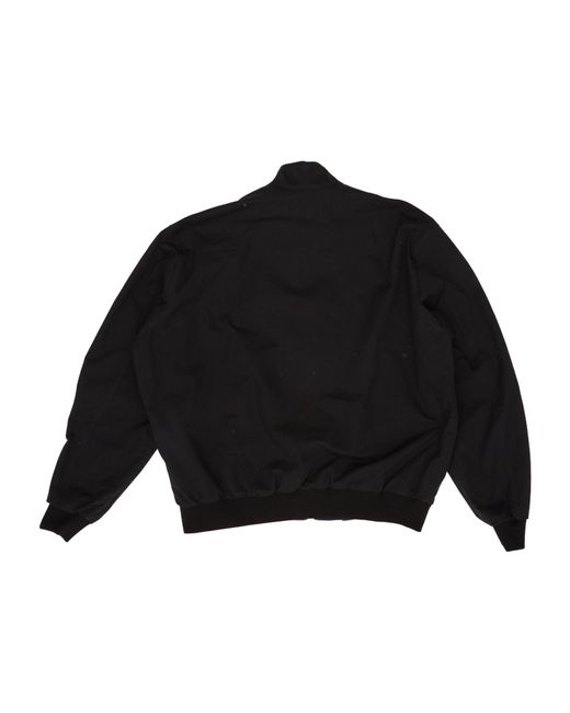 Balenciaga Black Logo Embroidered Zipped Jacket for men