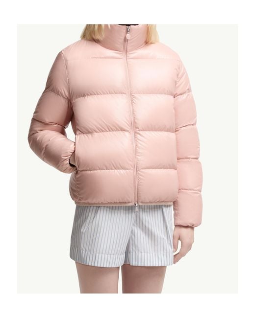 Moncler Pink Abbadia Logo Patch Zip-Up Jacket