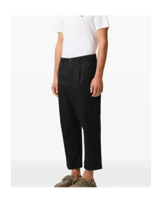 AMI Black Casual Pants With Belt Loops for men