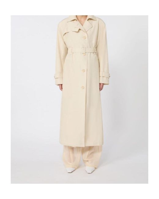 Sportmax Natural Zavorra Belted Trench Coat