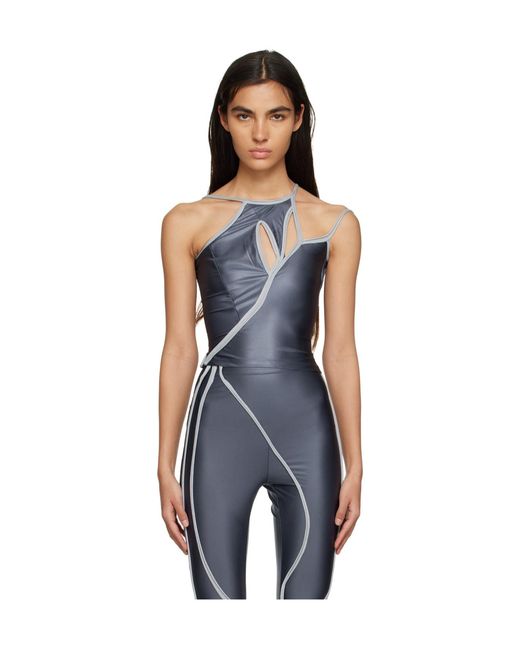 OTTOLINGER Blue Cut-Out Vest Top