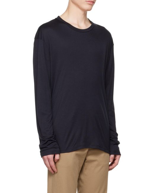 Zegna Blue Long-Sleeved Sweater for men