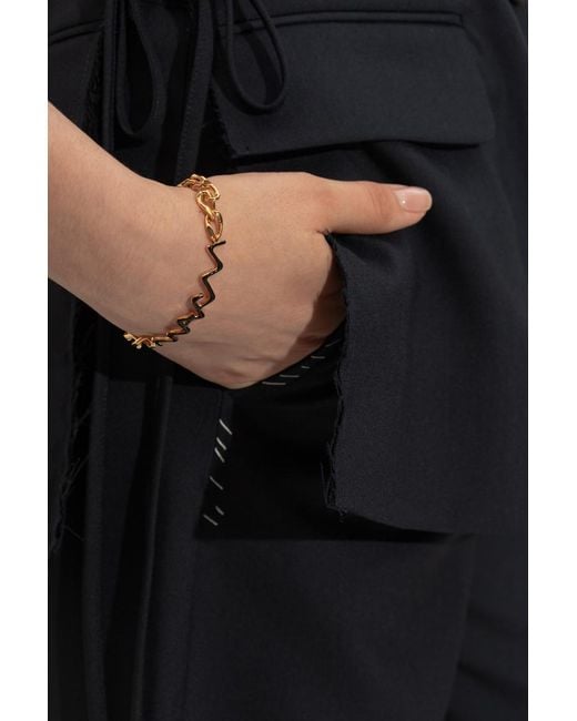 Marni Metallic Logo Chain Bracelet