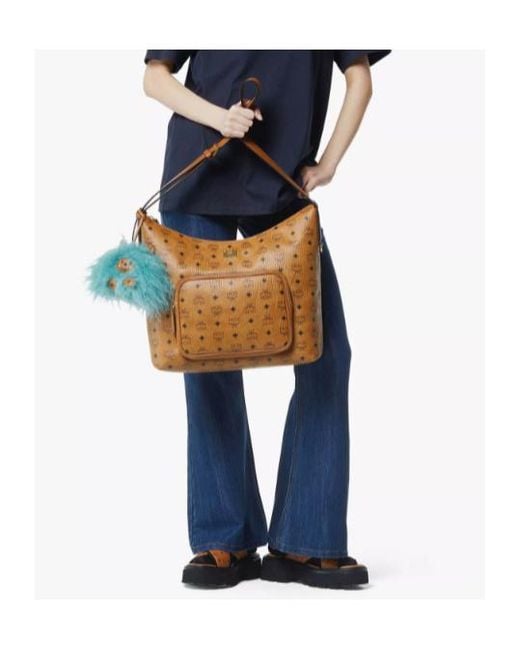 MCM Brown Aren Zip Hobo for men