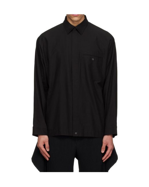 Homme Plissé Issey Miyake Black Homme Plissé Issey Miyake Streamline Shirt for men