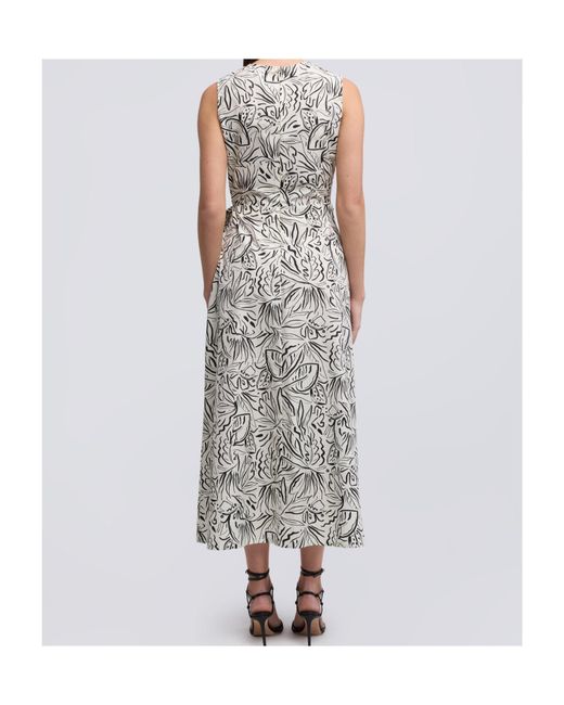 Aspesi White Floral-Print Midi Dress