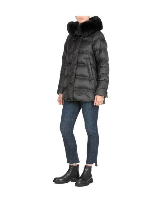 Peuterey Black Hooded Down Jacket