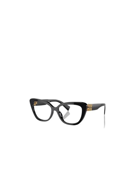 Miu Miu White Eyewear Cat-Eye Frame Glasses