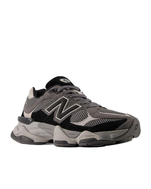New Balance Black 9060 Lace-Up Sneakers for men