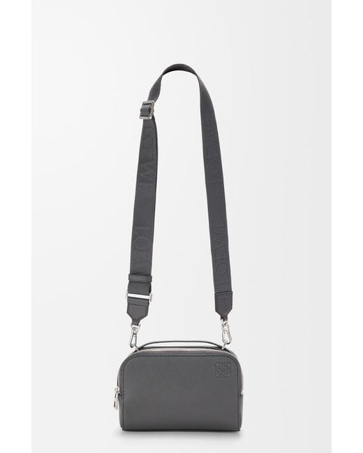 Loewe Gray Logo Embossed Mini Camera Bag for men