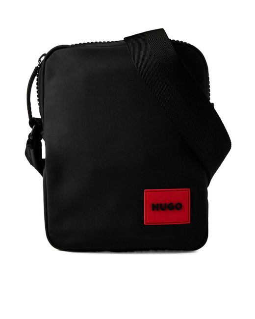 Boss Black Nylon Crossbody Reporter Bag for men