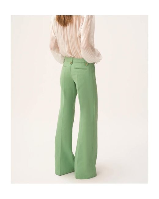 Chloé Green Flared Pants