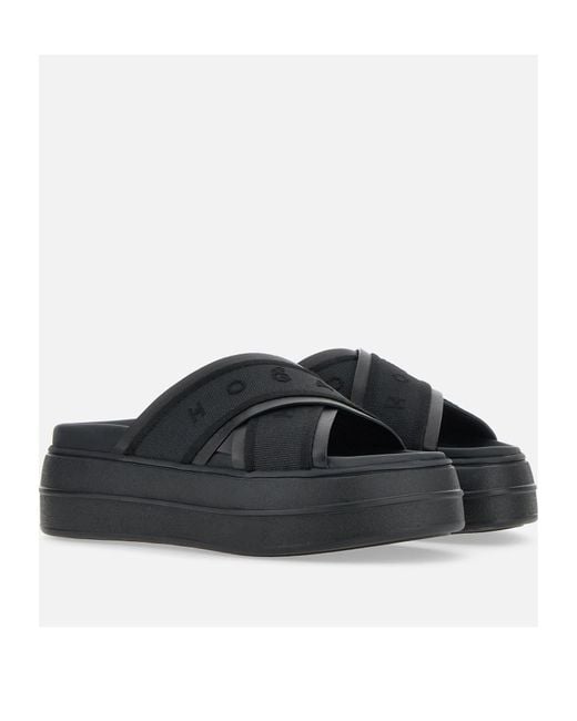 Hogan Black Skyscraper Sandals