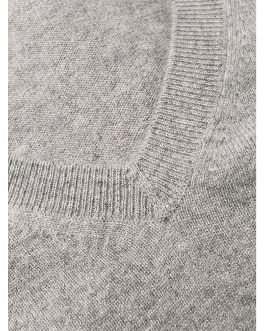 Vince Gray Cashmere V-Neck Jumper