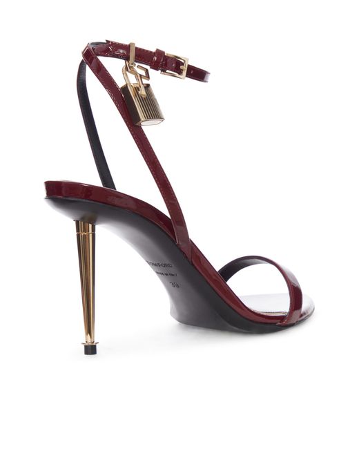 Tom Ford White Round-Toe High-Heeled Sandals