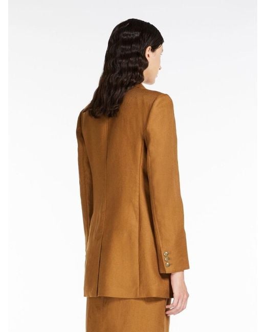 Max Mara Brown Verace Double-Breasted Blazer
