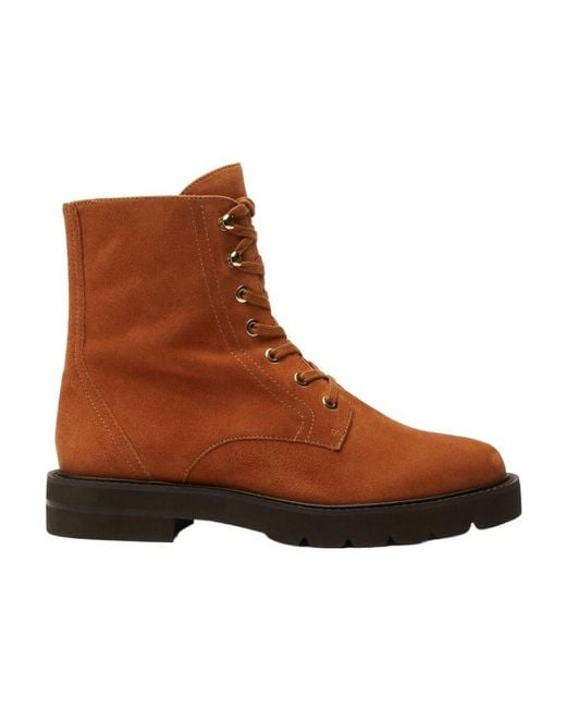Stuart Weitzman Brown Mila Lift Booties