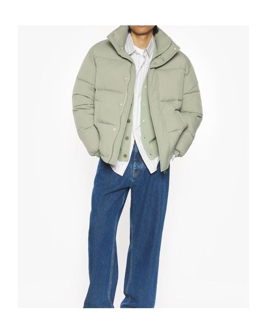 Maison Kitsuné Green Quilted Puffer Jacket for men