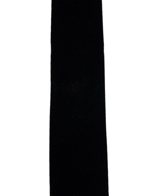 Giorgio Armani Blue Wrap Look Velvet Tie for men
