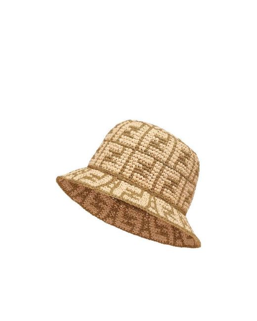 Fendi Metallic All-Over Ff Motif Bucket Hat