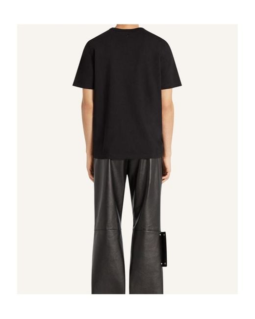Courreges Black Crew-Neck T-Shirt for men