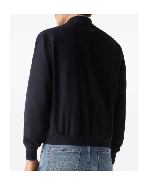 Zegna Blue Oasi Cashmere-Elements Bomber Jacket for men