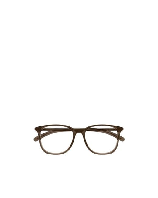 Montblanc Metallic Eyewear Logo Plaque Square Frame Glasses for men