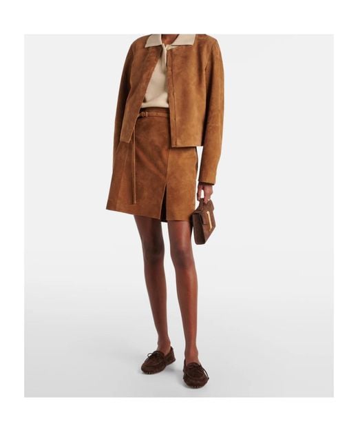 Vince Brown Slit Skirt