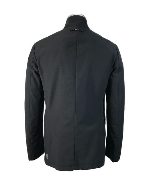 Armani Collezioni Black Logo Details Casual Jacket for men