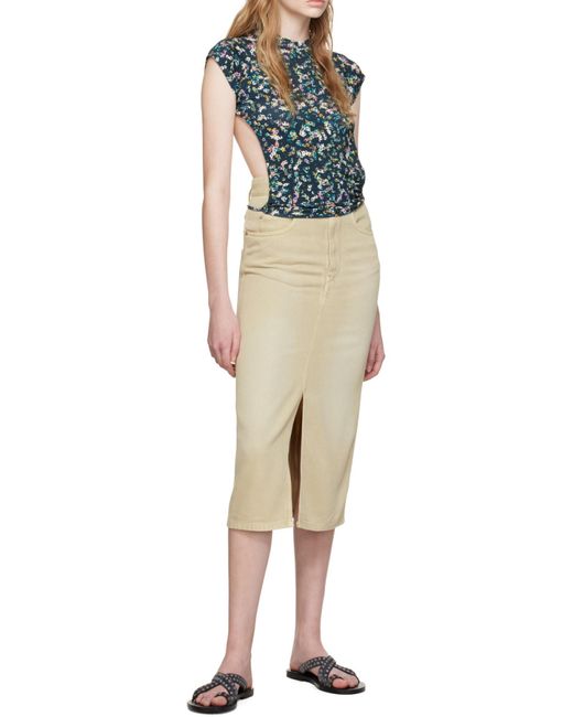 Isabel Marant Natural Pattern Backless T-Shirt