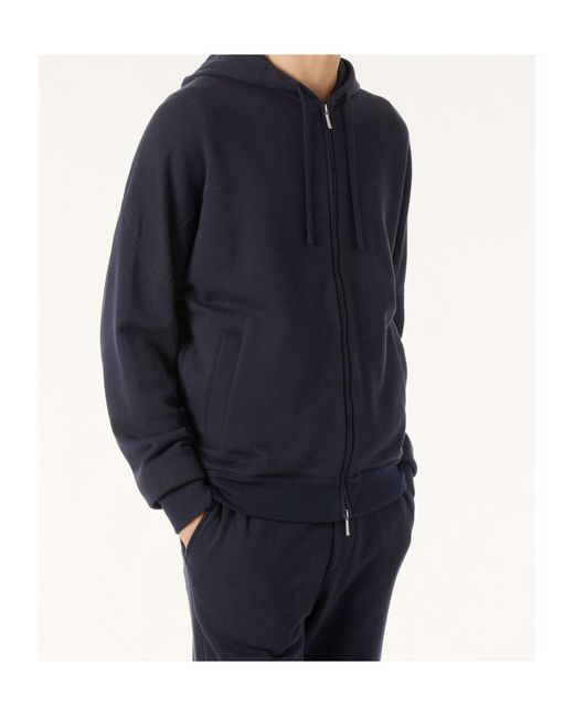 Loro Piana Blue Neem Bomber Jacket for men