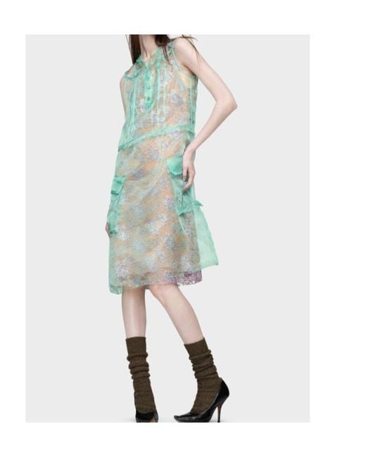 Maison Margiela Blue Sheer Tea Dress