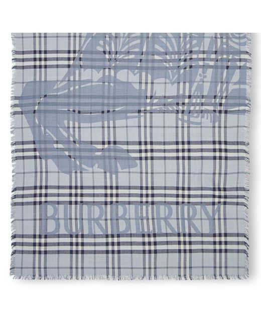 Burberry Blue Plaid Scarf