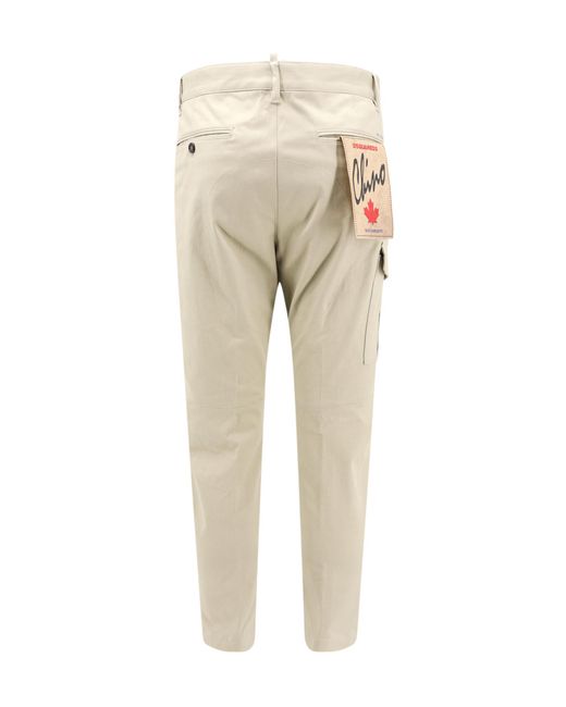 DSquared² Natural Logo-Patch Cargo Pants for men