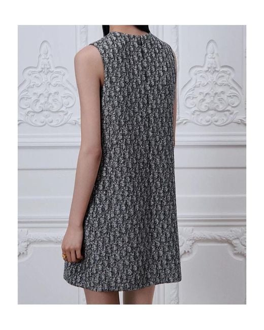 Dior Gray Short Straight Dress