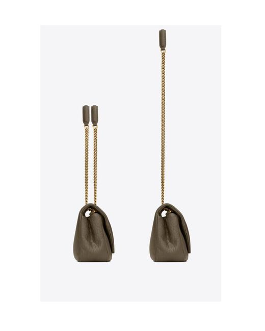 Saint Laurent Metallic Calypso Medium Grain Shoulder Bag